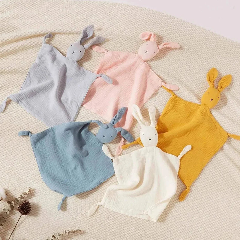 Bunny Lovey Muslin Baby Comforter