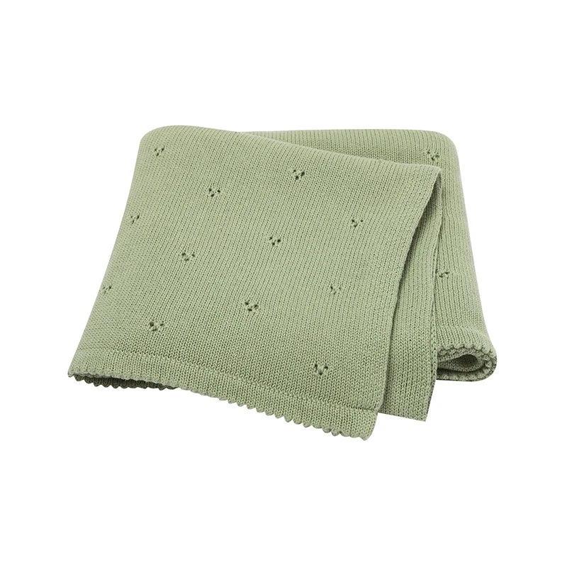 Premium 100% Cotton Knit Baby Blanket